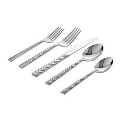 Flash Sale 🧨 Biltmore® Pheasant Woods Braided Handle 20 Piece Flatware Set ✔️ -Gleam Hearth Sales Belk 1026