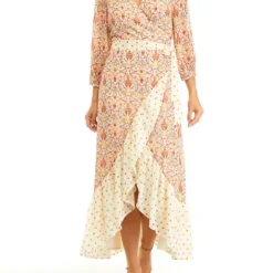 Hot Sale 😍 Biltmore® Women's 3/4 Sleeve Wrap Maxi 👏 Dress ⭐