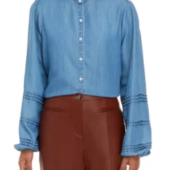 Wholesale 😉 Biltmore® Women's Ruffle Neck Button Down Shirt 🥰