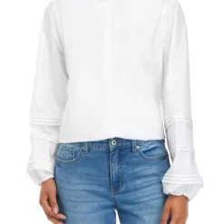 Cheapest ✨ Biltmore® 🌟 Women's Ruffle Neck Button Down Shirt ✔️ -Gleam Hearth Sales Belk 1261