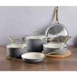 Discount 🎁 Biltmore® 8 Piece Ceramic Cookware Set ❤️ -Gleam Hearth Sales Belk 1317