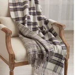 Budget 🧨 Biltmore® Light Plaid Throw Blanket 🎉