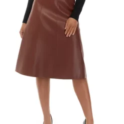 Coupon ⌛ Biltmore® 🌟 Women's Faux Leather Midi Skirt ⭐ -Gleam Hearth Sales Belk 193