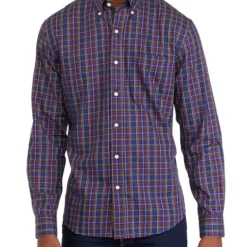 Best reviews of ❤️ Biltmore® Men's Long Sleeve Woven Button Down Plaid 🌟 Shirt 🤩 -Gleam Hearth Sales Belk 324