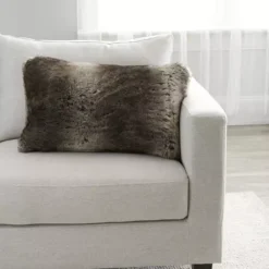 Best deal 🔔 Biltmore® Timberwolf Faux Fur Lumbar Pillow 💯 -Gleam Hearth Sales Belk 479