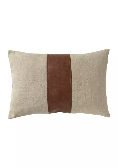 Deals 🤩 Biltmore® Jute Leather Panel Decorative Pillow ⭐ 2 Deals 🤩 Biltmore® Jute Leather Panel Decorative Pillow ⭐ - Image 2