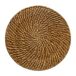 Discount ⌛ Biltmore® 12.5" Light Brown Round Rattan Charger 💯 -Gleam Hearth Sales Belk 679