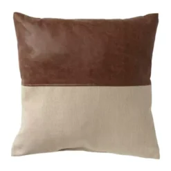 Hot Sale 🎉 Biltmore® Jute Leather Panel Throw Pillow 💯 -Gleam Hearth Sales Belk 864