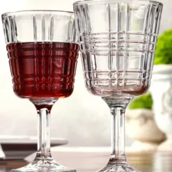 New ✔️ Biltmore® Plaid Goblets - Set of 4 🤩